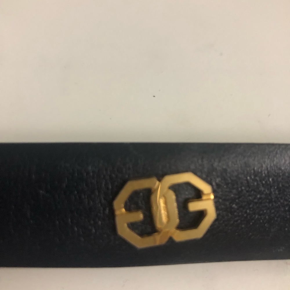 Givenchy Leather Black Belt Size 65 cm or 25 in.